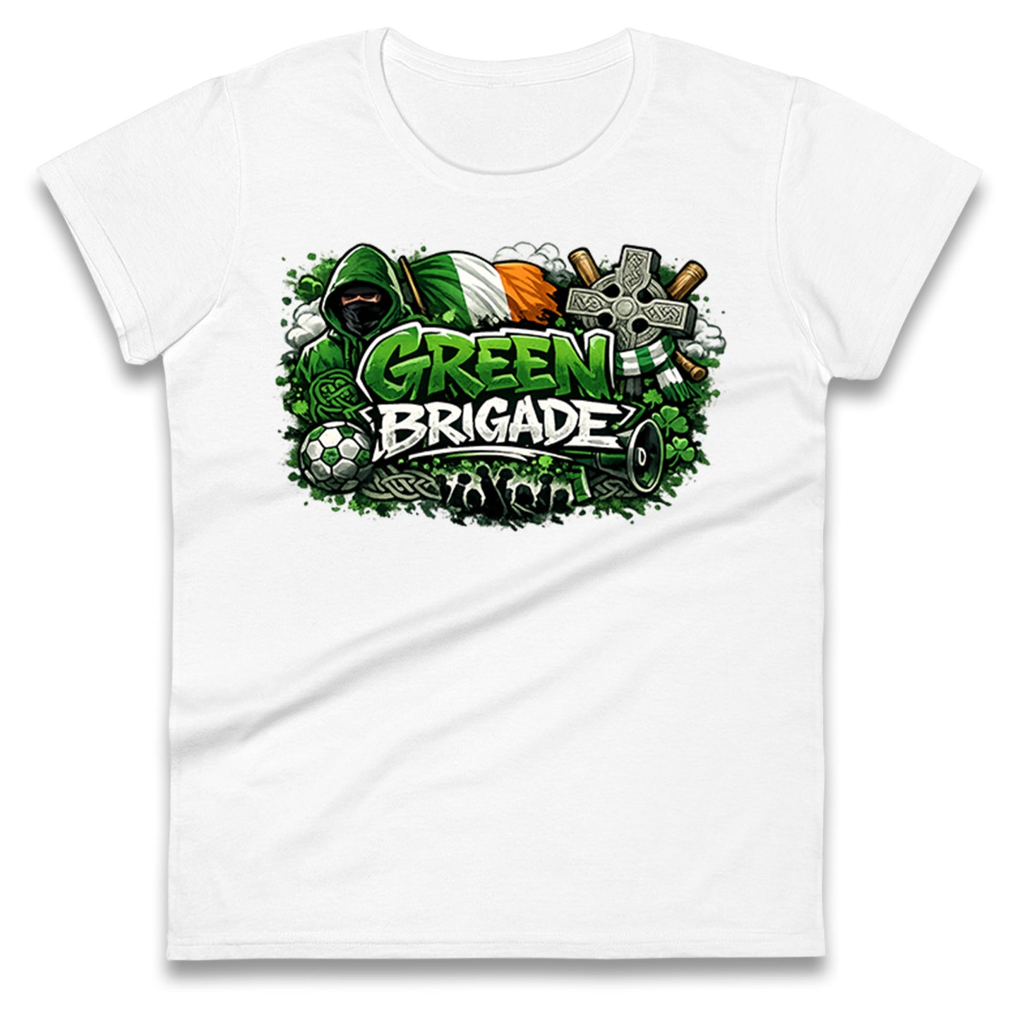 Celtic Green Brigade Football Ladies T Shirt