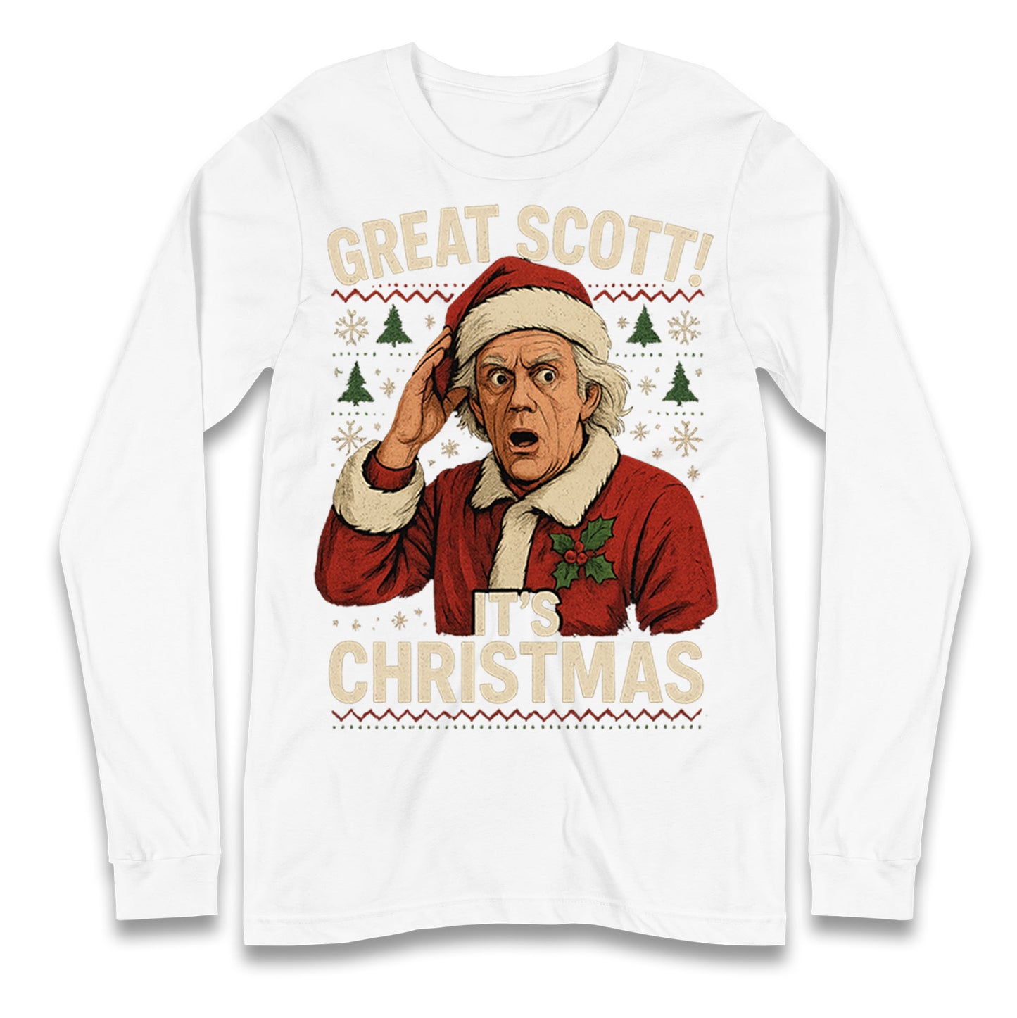 Back to the Future Doc Brown Longsleeve T Shirt Back to the Future Doc Brown Longsleeve T Shirt