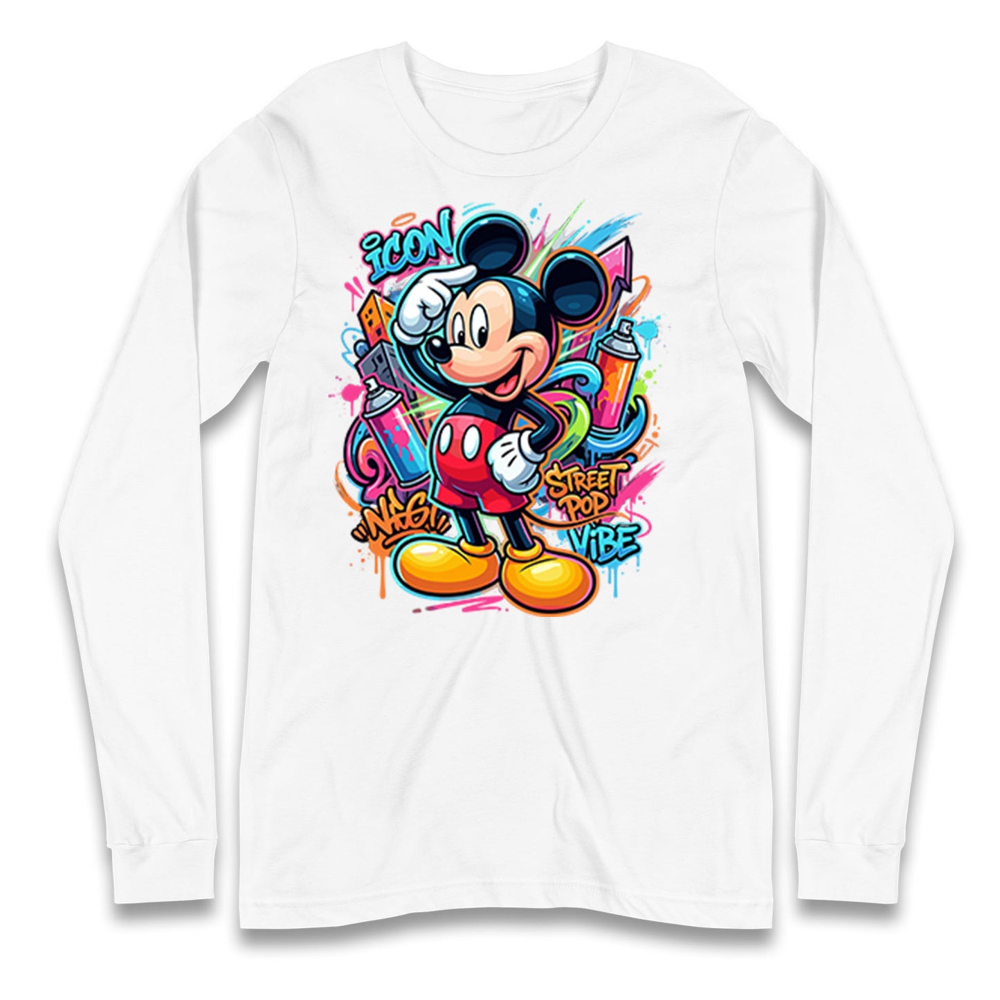Graffiti Mickey Longsleeve T Shirt