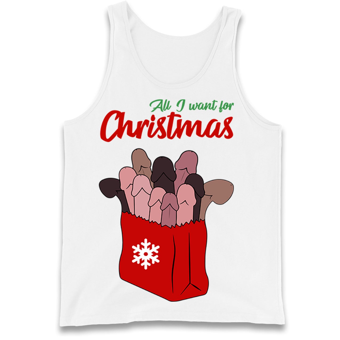 All I Want For Christmas Santa Bag Funny Tank Top