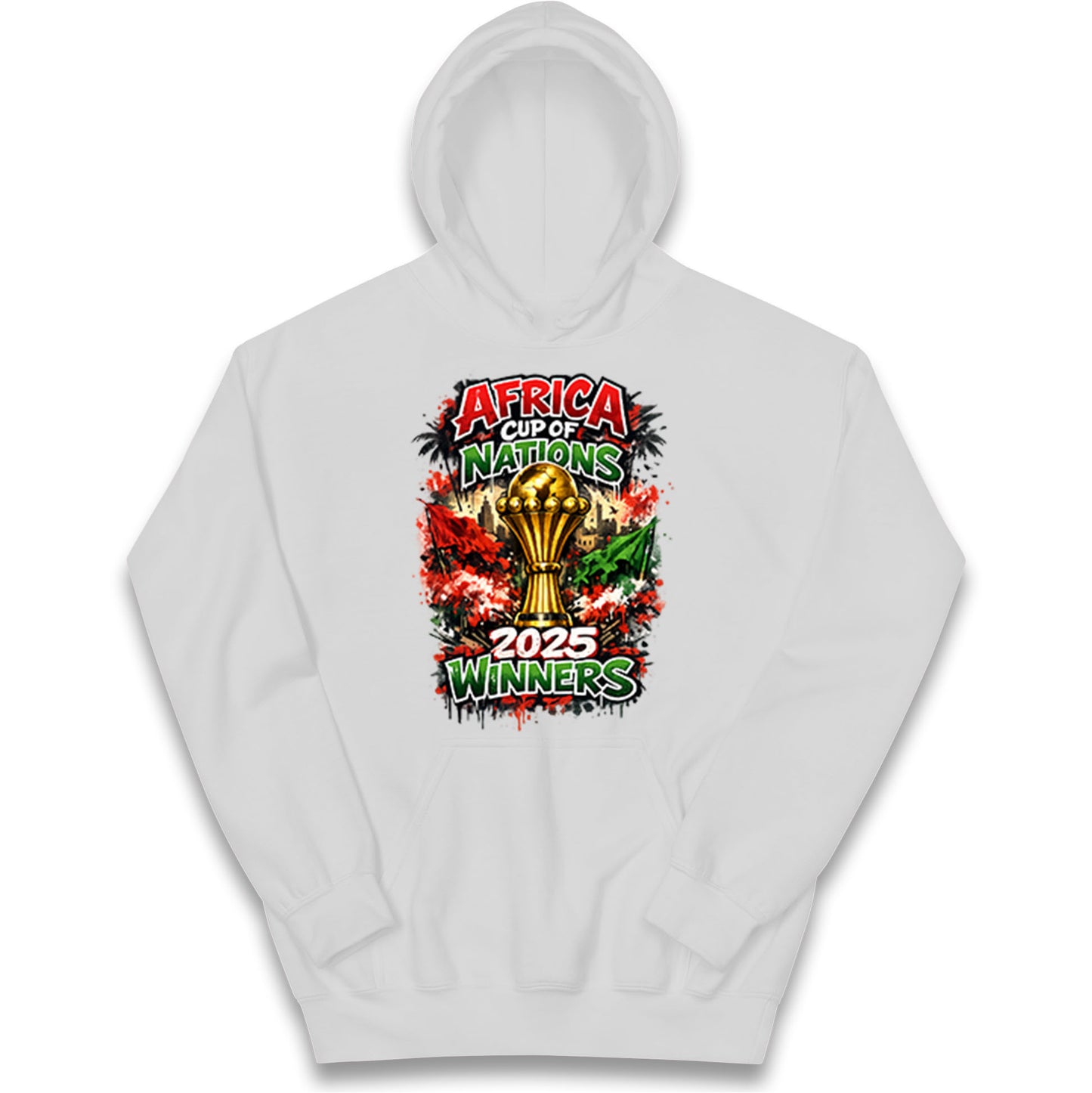 Morocco Africa Cup Of Nations Winners 2025 Kids Hoodie