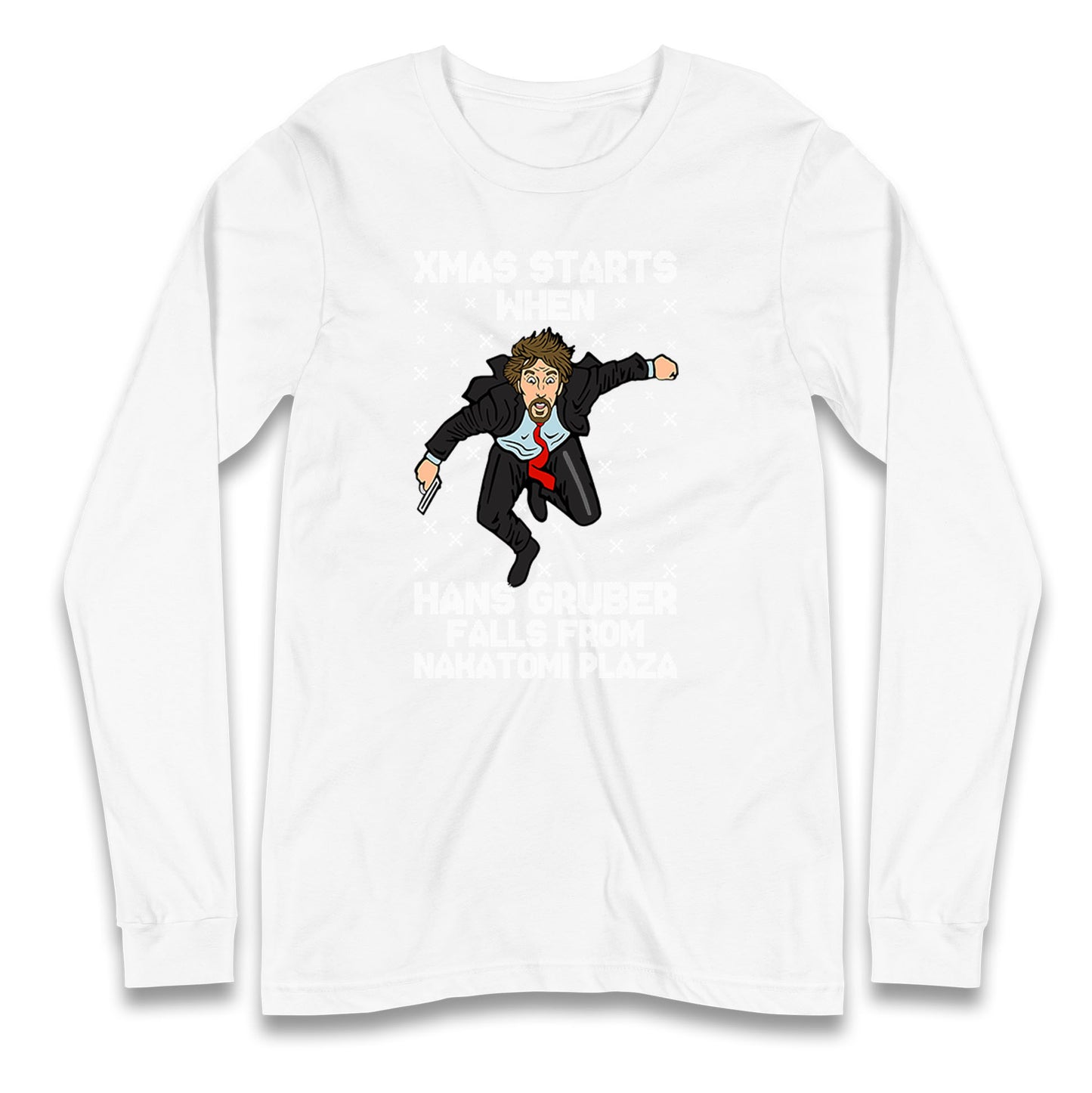 hans gruber falling long sleeve t shirt