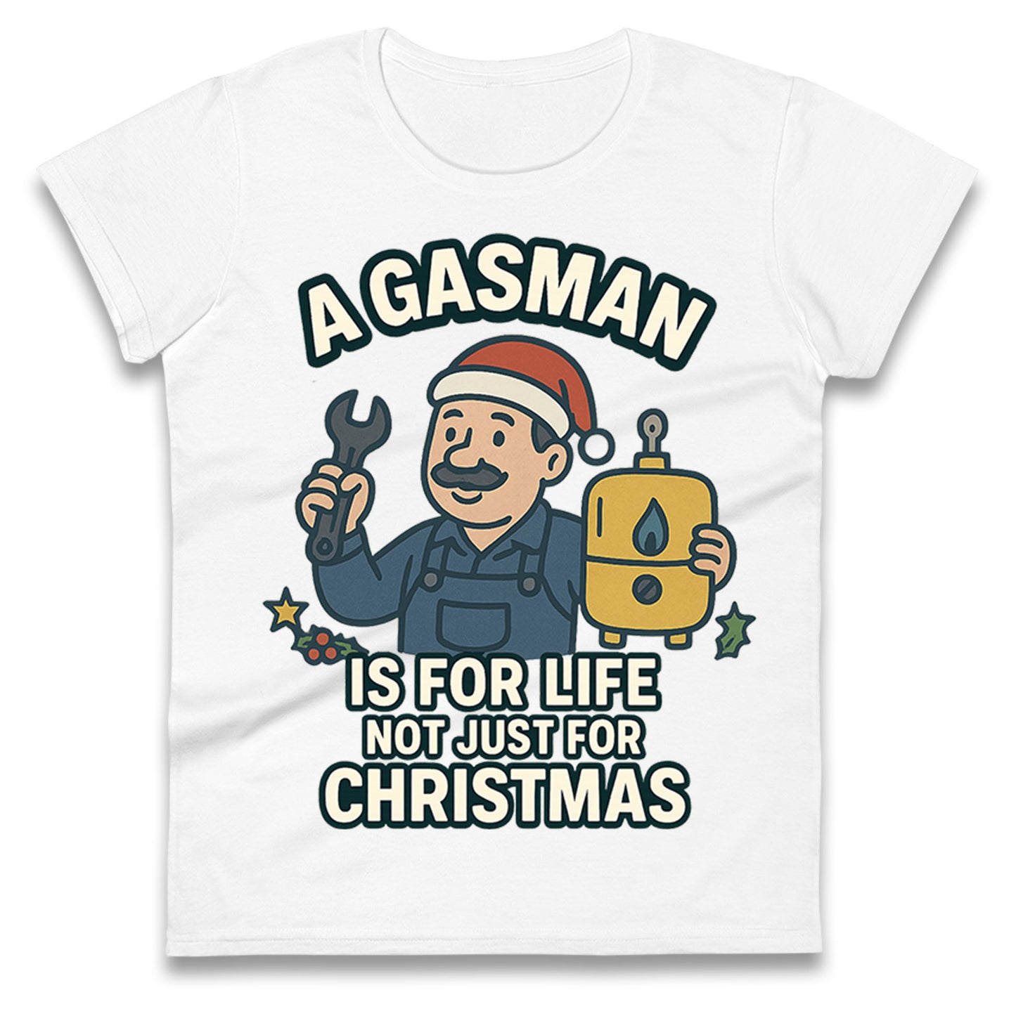 Gasman Christmas Ladies T Shirt