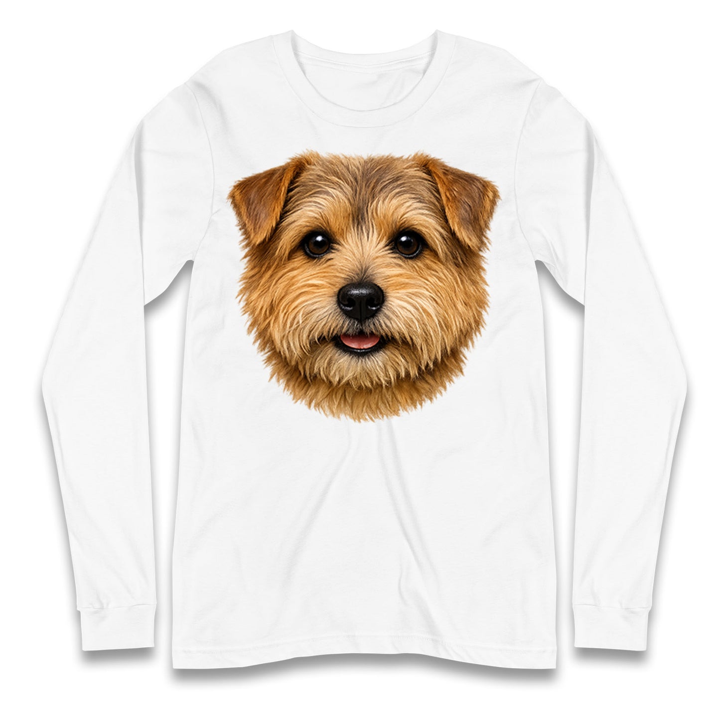 Norfolk Terrier Dog Face Longsleeve T Shirt