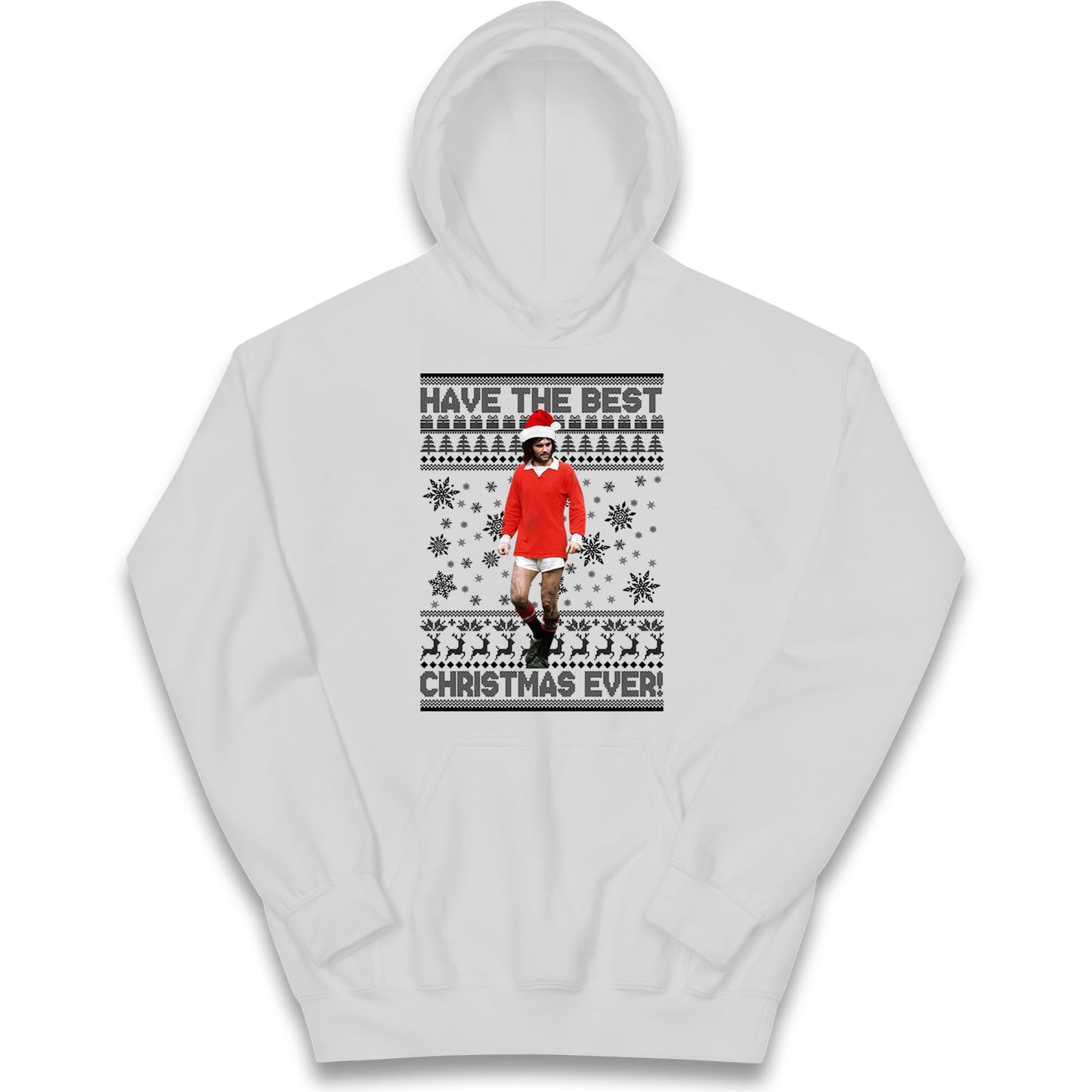 Christmas George Best Kids Hoodie