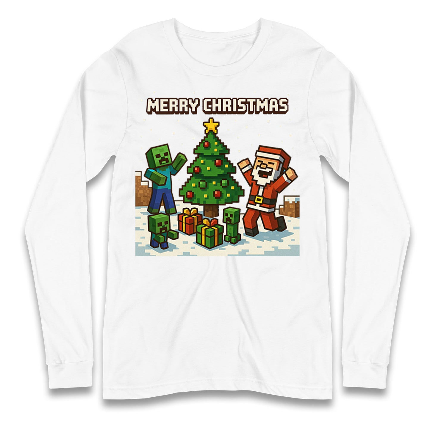 Minecraft Christmas Longsleeve T Shirt