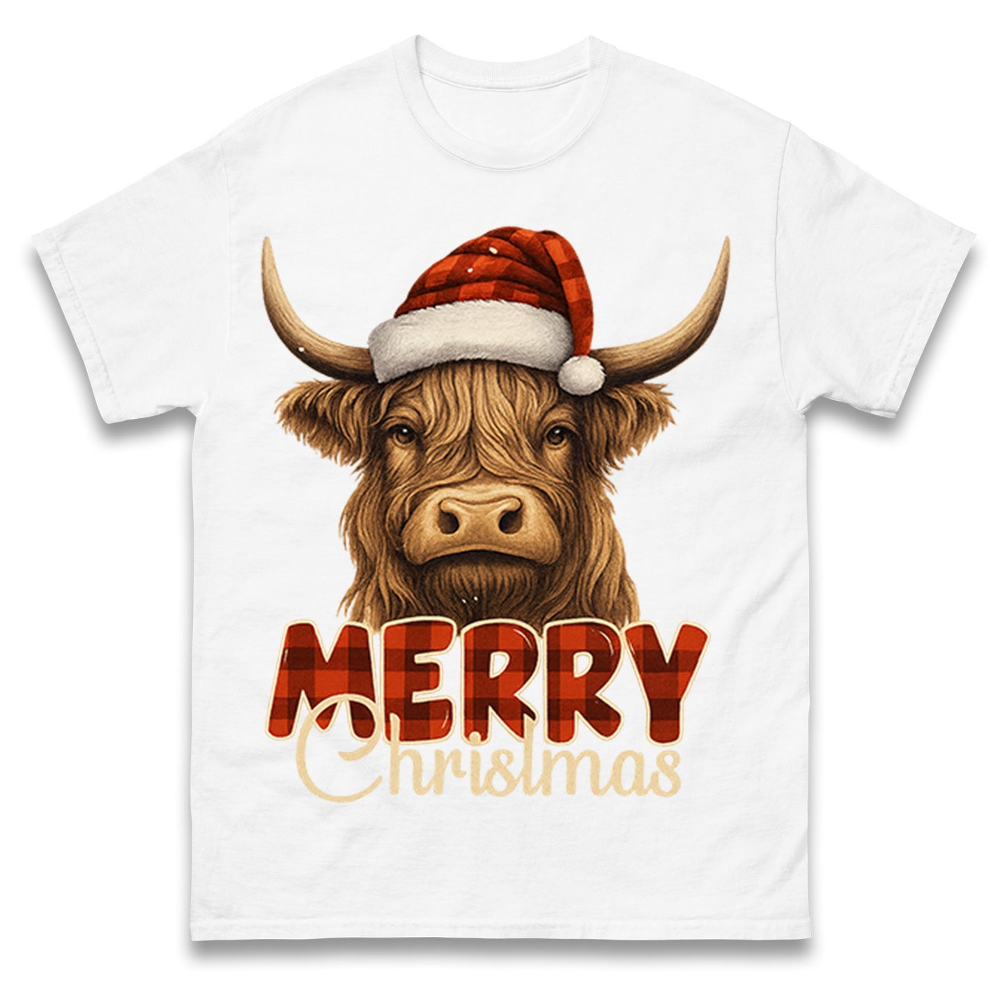 Highland Cow Christmas T Shirt