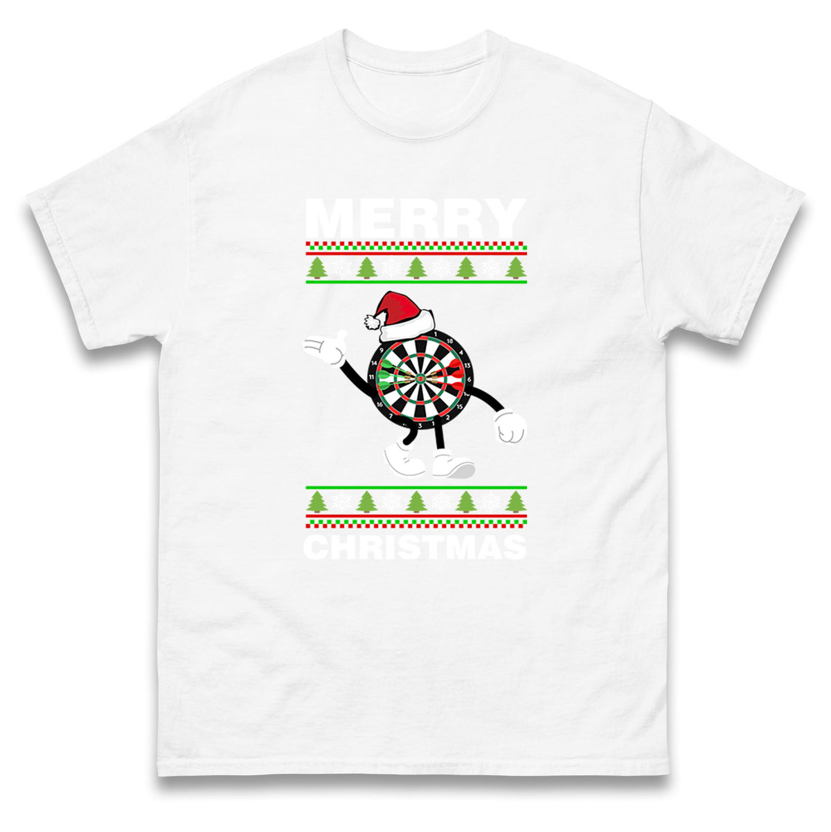 dartboard christmas santa costume t shirt