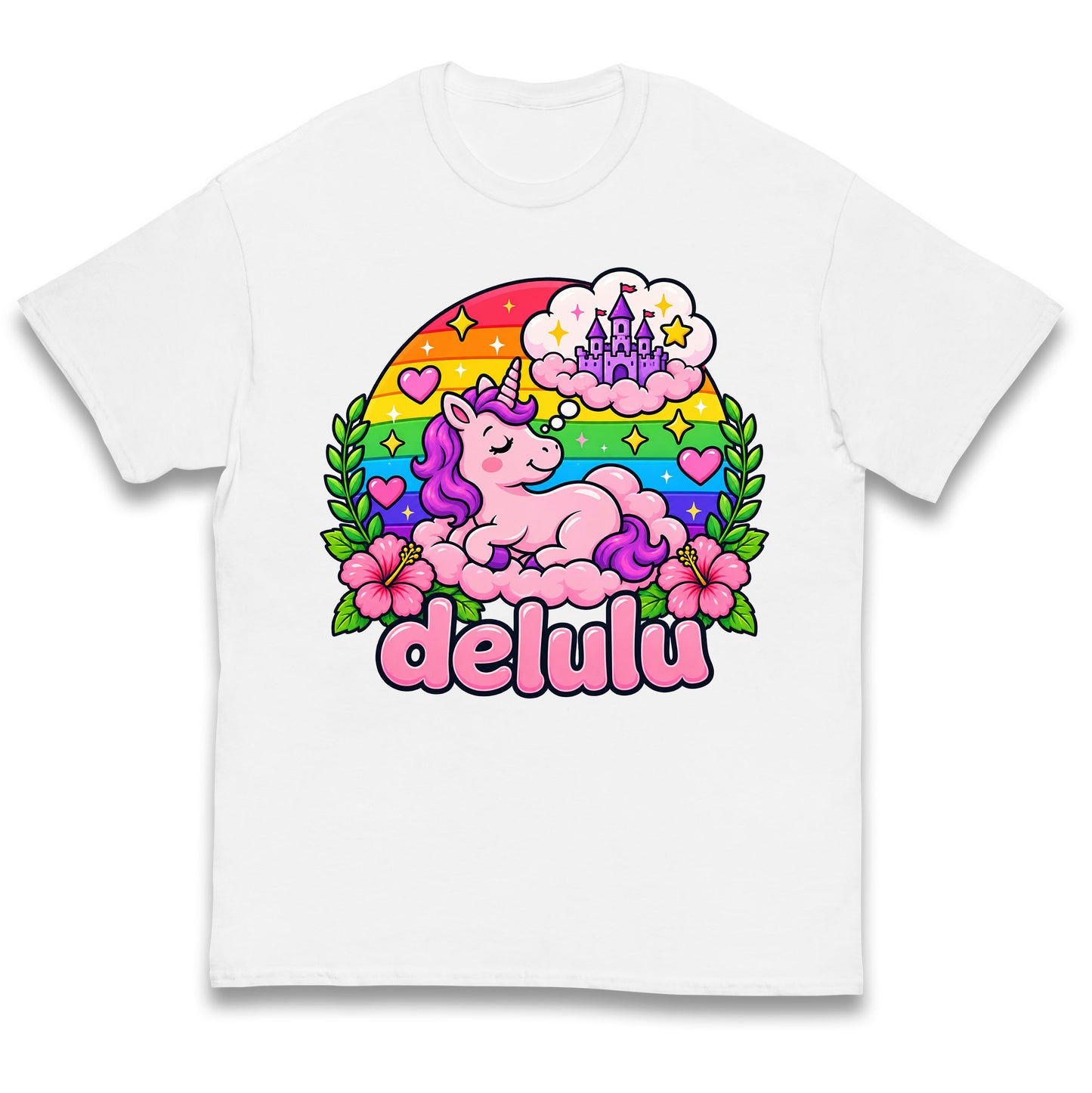 Delulu Unicorn Kids T Shirt