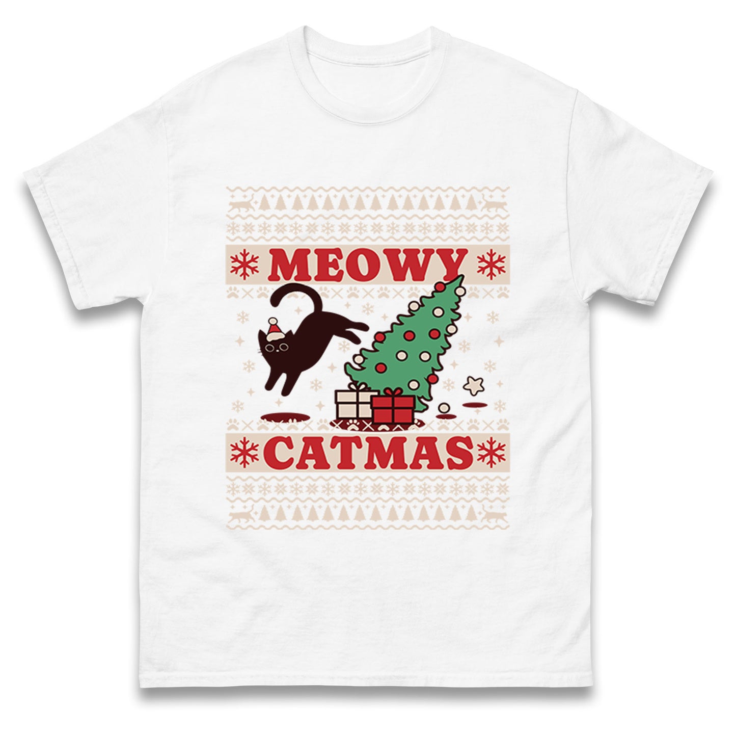 Christmas Cat T Shirt