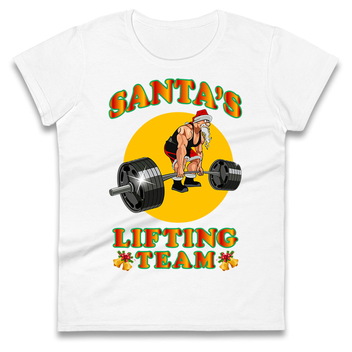 bodybuilding gym christmas womens tee