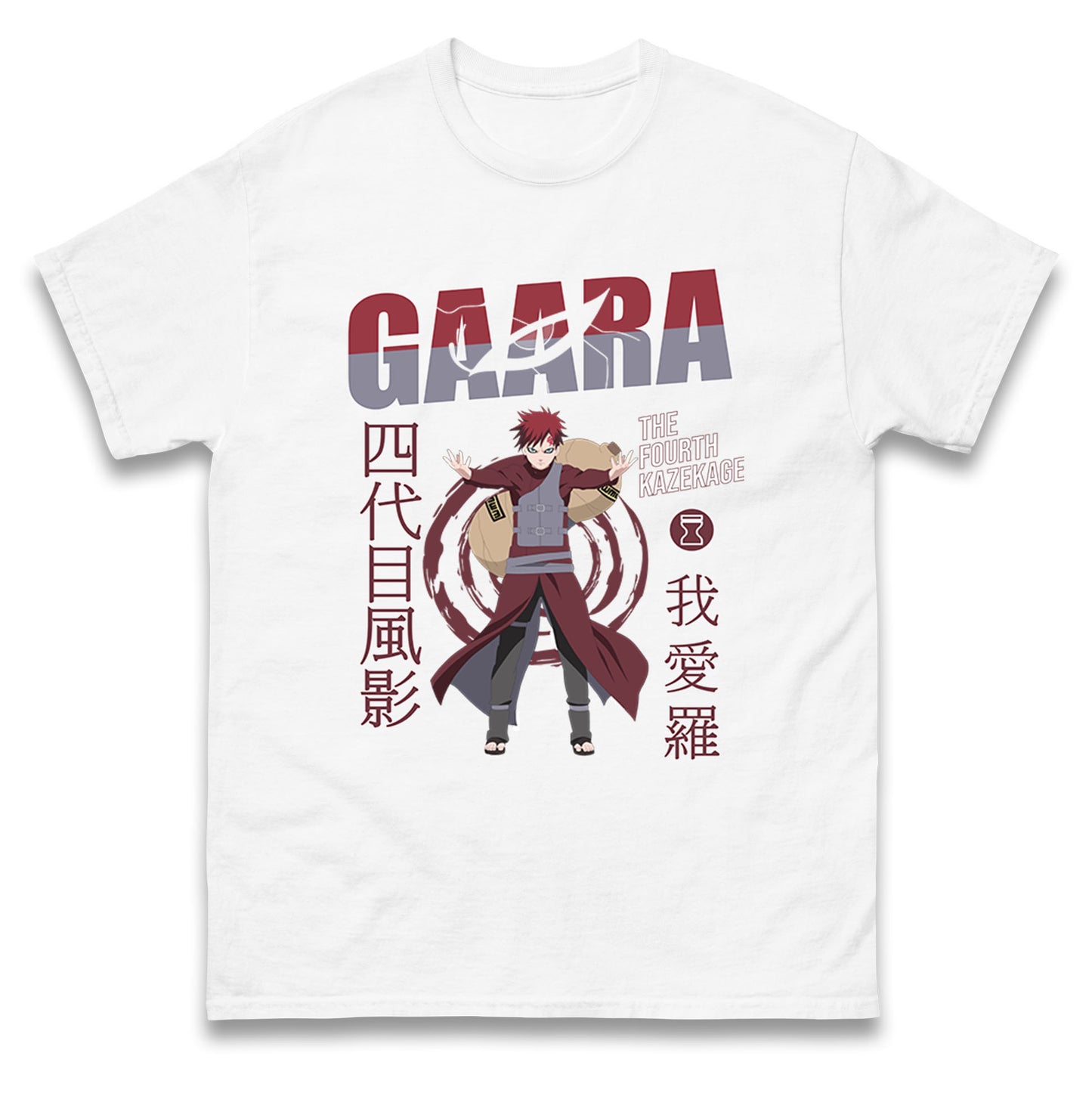 naruto shippuden gaara the fourth kazekage t shirt