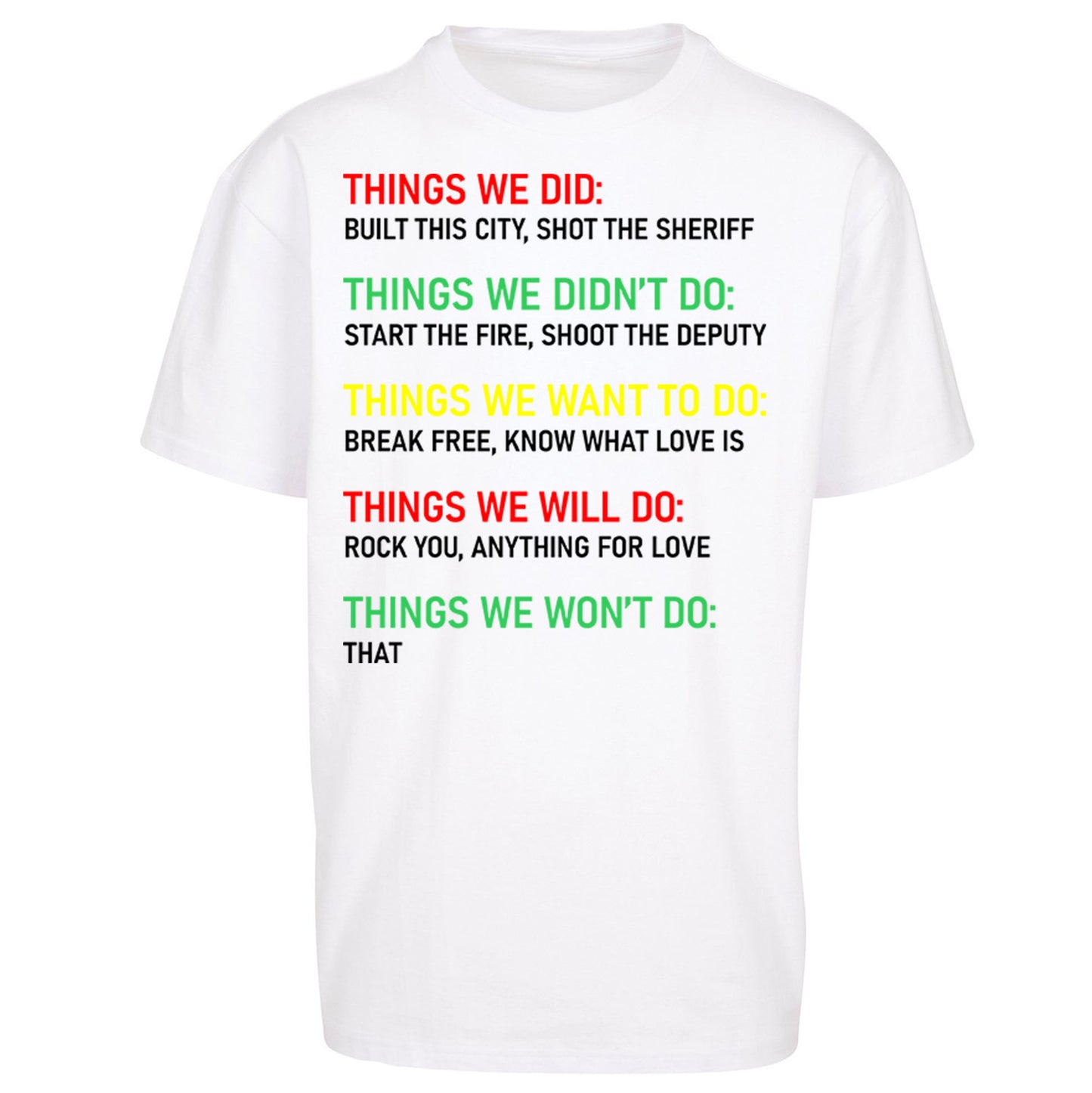 Bob Marley Music Oversized T Shirt