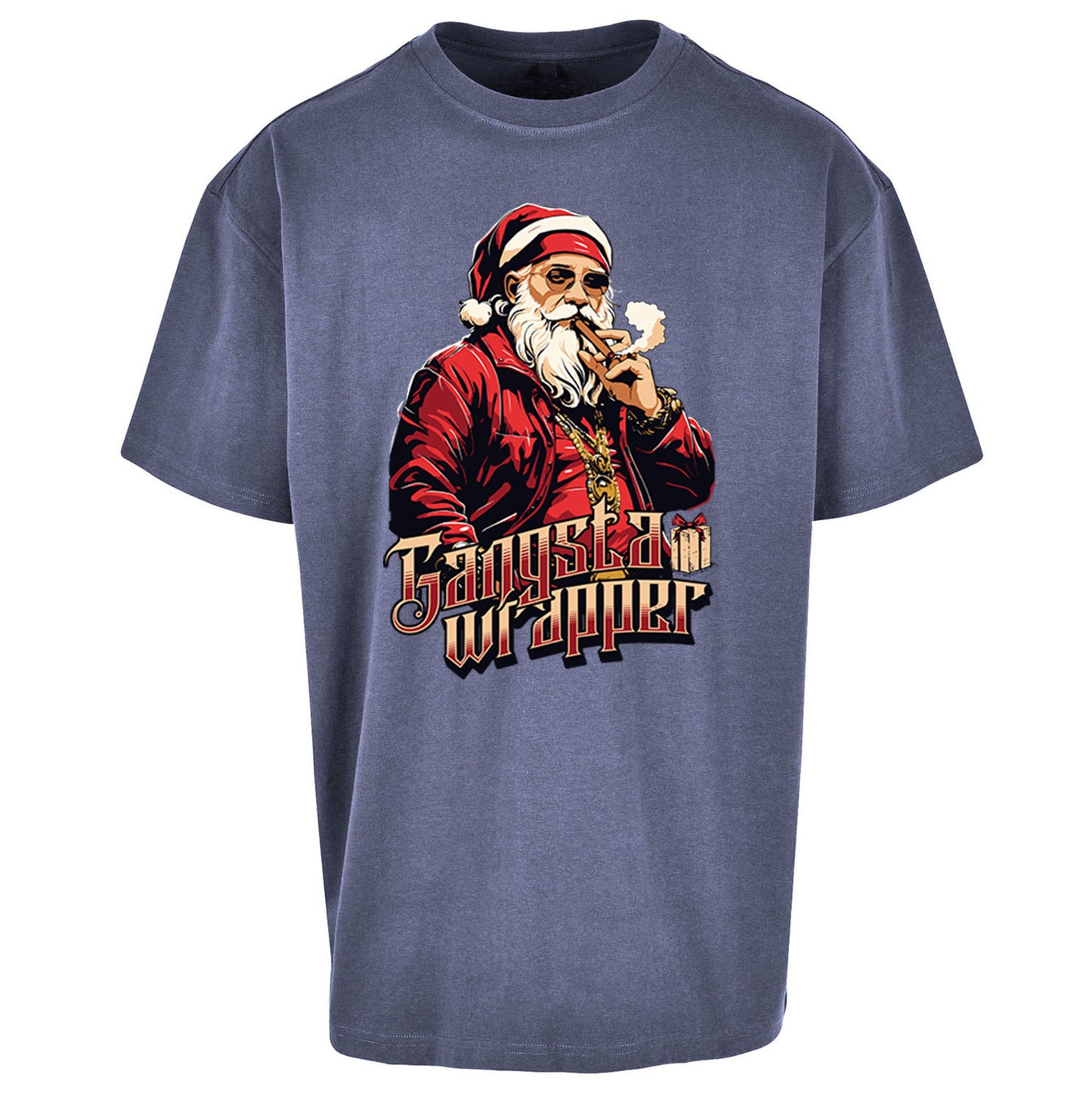 Santa Claus Gangster Oversized T Shirt