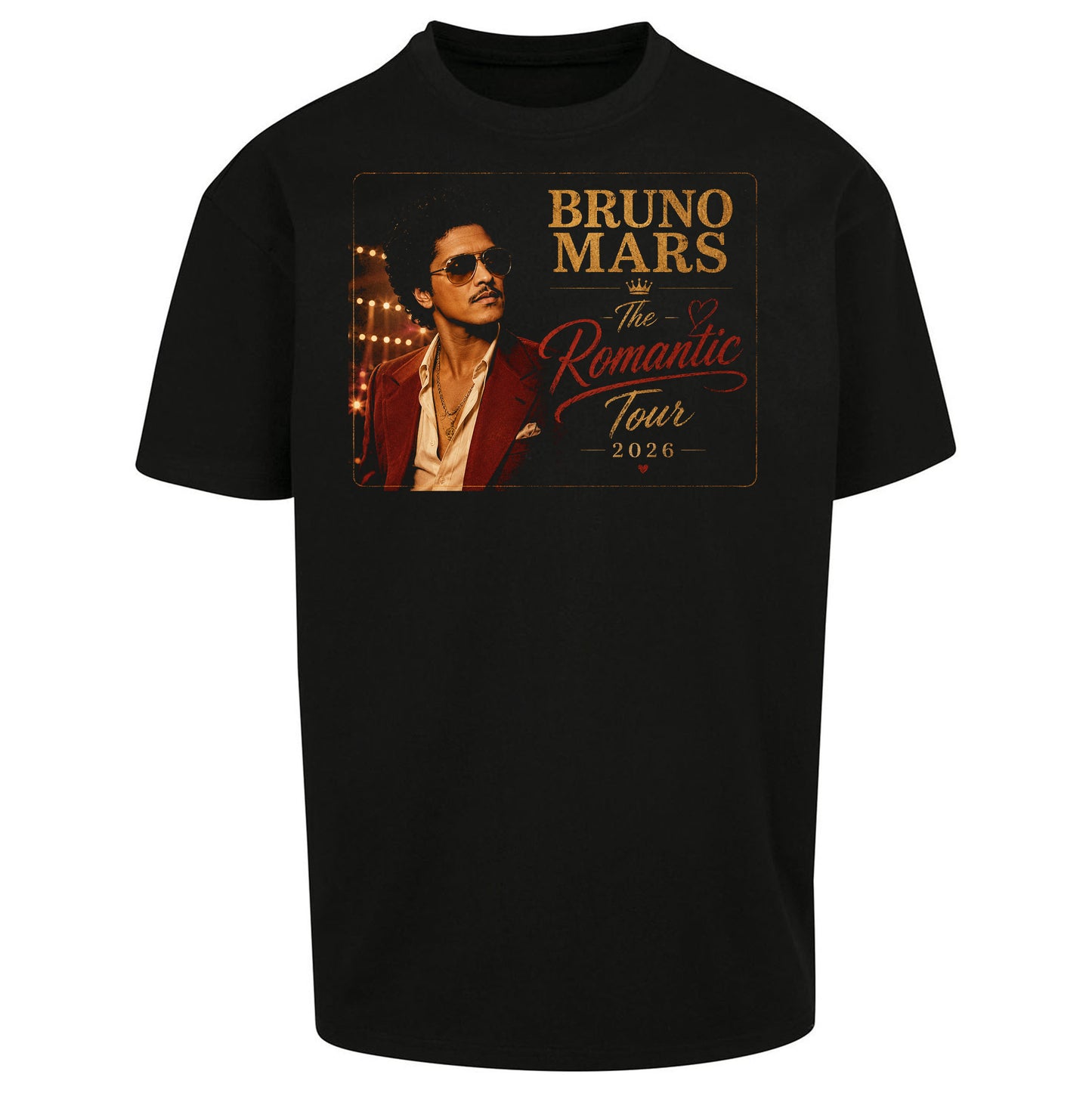 Bruno Mars The Romantic Tour 2026 Oversized T Shirt