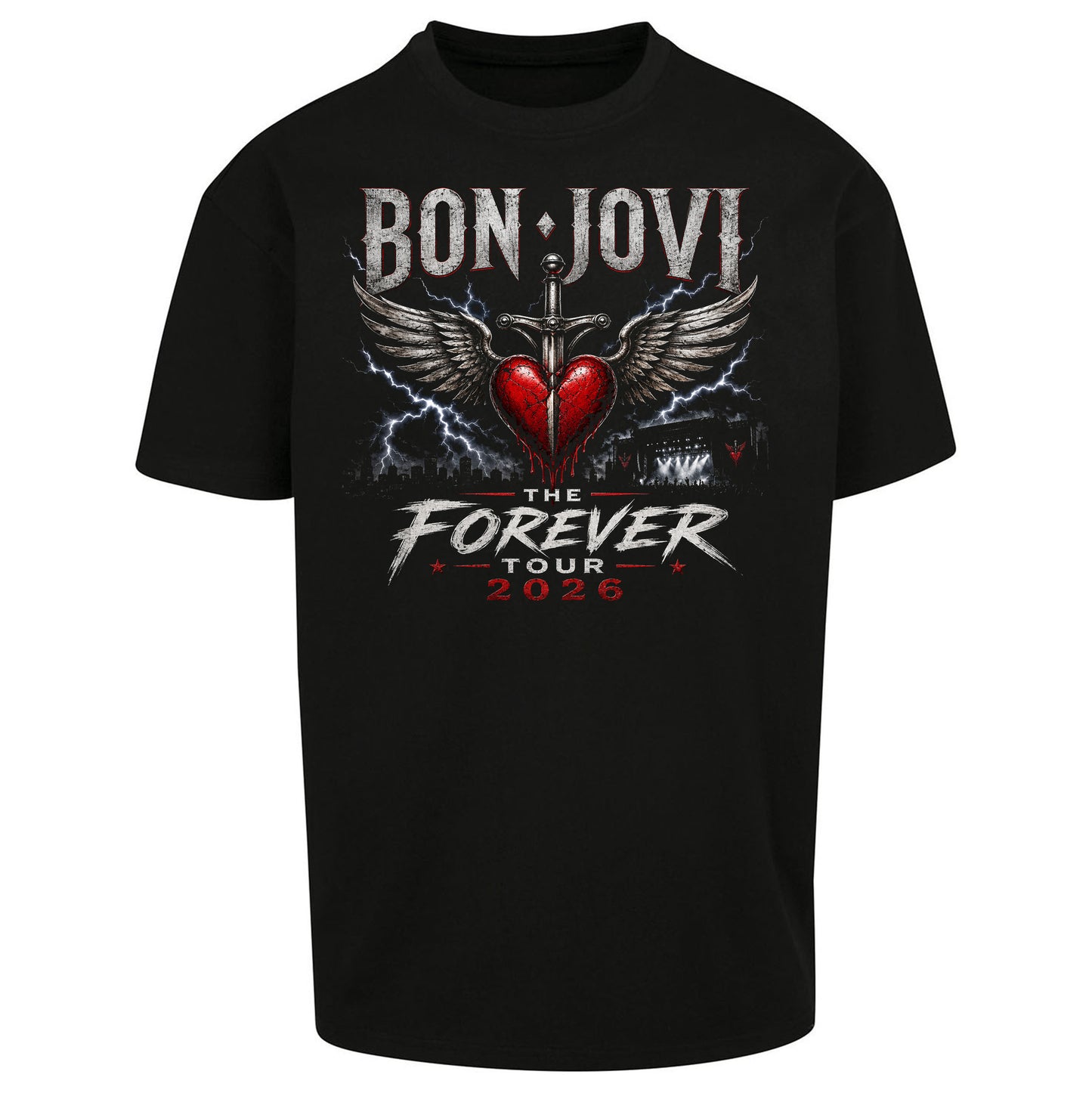 Bonjovi The Forever Tour 2026 Oversized T Shirt