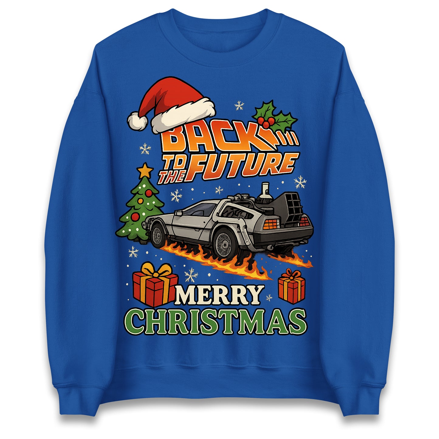 Back to The Future Christmas Jumper Mens