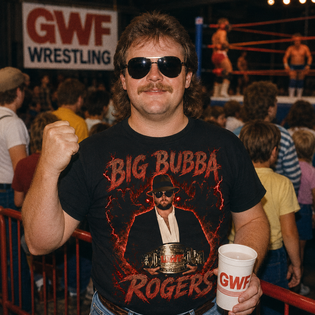 Big Bubba Rogers Big Boss Man Ray Traylor Pro Wrestling T Shirt