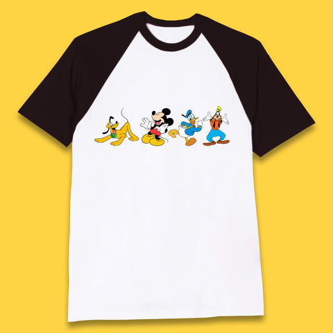 Mickey And Friends Mickey Mouse Daisy Duck Pluto Goofy Donald Duck Disney Group Disney Best Friends Baseball T Shirt