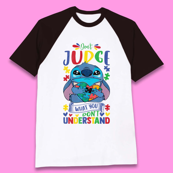 Autism Disney Stitch Baseball T-Shirt