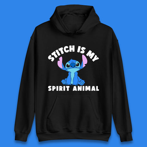 Stitch Is My Spirit Animal Disney Spirit Lilo & Stitch Cartoon Character Ohana Stitch Lover Unisex Hoodie