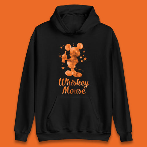 Whiskey Mouse Mickey Minnie Mouse Cartoon Character Holding Beer Bottle Disneyland Whiskey Lovers Unisex Hoodie