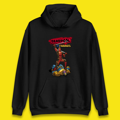 Marvel Comics Deadpool VS Thanos The Ultimate Face Off Comic Book Fictional Characters Unisex Hoodie