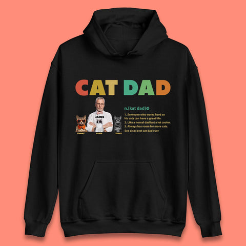 Personalised Cat Dad Unisex Hoodie