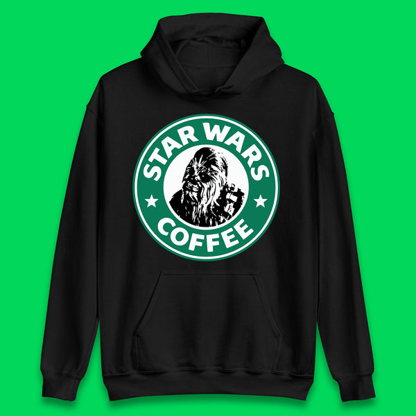 Chewbacca Star Wars Coffee Sci-fi Action Adventure Movie Character Starbucks Coffee Spoof 46th Anniversary Unisex Hoodie
