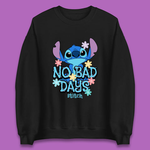 Disney Lilo & Stitch No Bad Days Stitch Cartoon Character Ohana Stitch Lover Unisex Sweatshirt