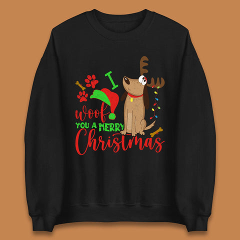I Woof You A Merry Christmas Unisex Sweatshirt