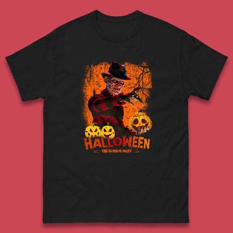 Halloween The Horror Night Freddy Krueger Horror Movie Character Serial Killer Mens Tee Top