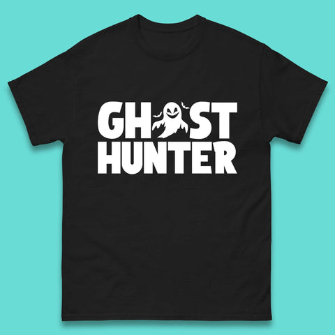 Ghost Hunter Halloween Haunted Ghostbusters Paranormal Investigator Mens Tee Top