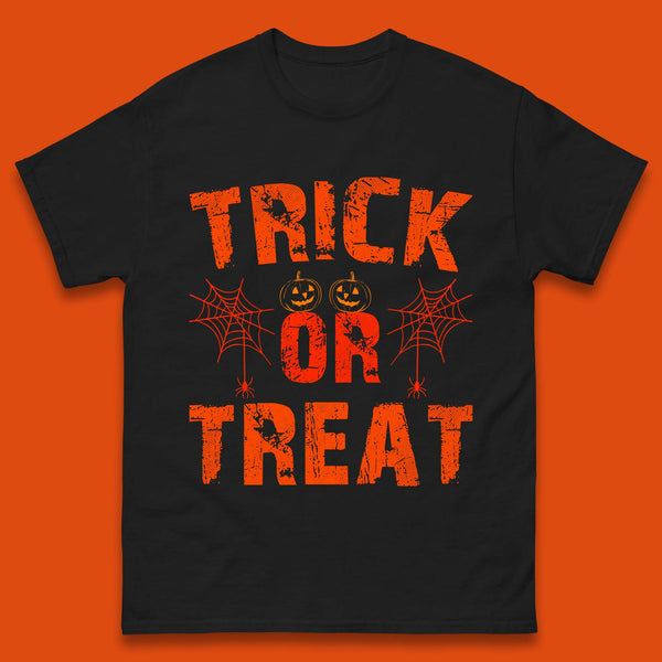 Trick Or Treat Happy Halloween Horror Scary Spooky Season Vibes Mens Tee Top
