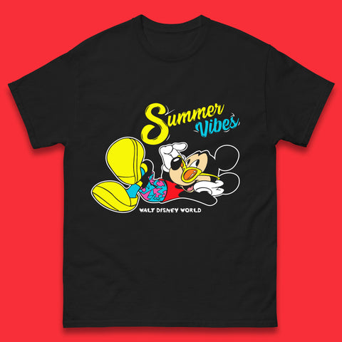 Summer Vibes Mickey Mouse Minnie Mouse Walt Disney World Disneyland Mickey Mouse Enjoying Summer Mens Tee Top