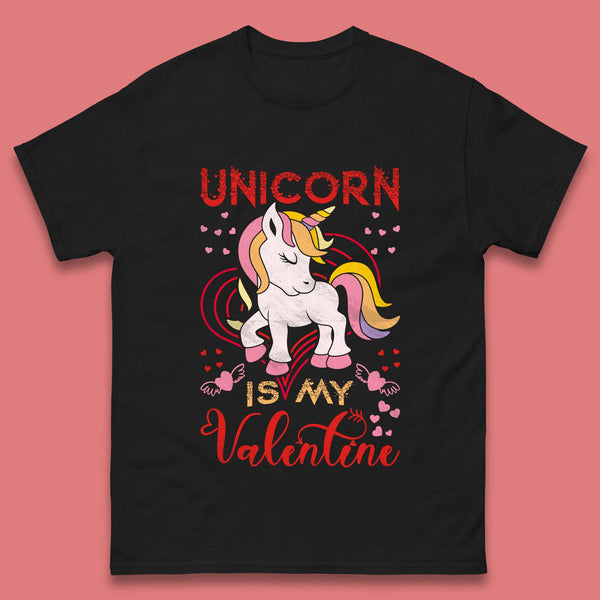 Unicorn Is My Valentine Mens T-Shirt