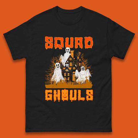 Squad Ghouls Halloween Boo Ghost Horror Scary Haunted House Mens Tee Top
