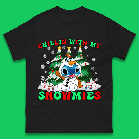 Snowman Stitch Christmas Mens T-Shirt