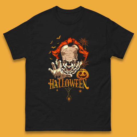 Halloween IT Pennywise Clown Horror Scary Movie Fictional Character Mens Tee Top
