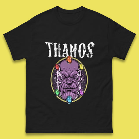 Thanos Avengers Infinity Stones Thanos Comic Book Supervillain Fictional Characters Infinity Gauntlet Marvel Villian Mens Tee Top