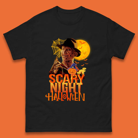 Scary Night Halloween Freddy Krueger Horror Movie Character Spooky Season Mens Tee Top