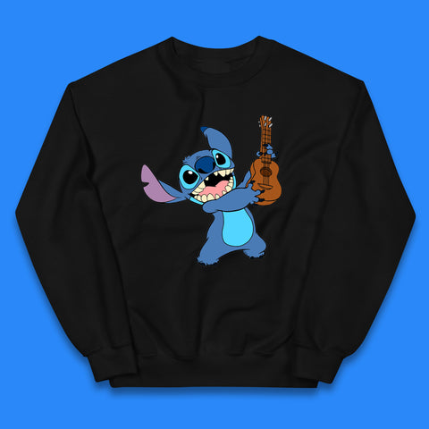 Disney Ohana Playing The Guitar Ohana Lilo & Stitich In Happy Mood Cartoon Character Disney World Kids Jumper