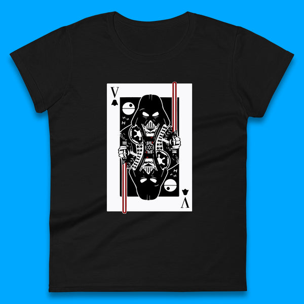 Star Wars Fictional Character Darth Vader Playing Card Vader King Card Sci-fi Action Adventure Movie 46th Anniversary Womens Tee Top