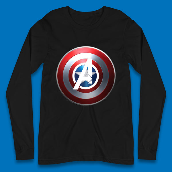 Captain America's Shield Marvel Avengers Captain America Cosplay The Captain Steven Rogers Long Sleeve T Shirt