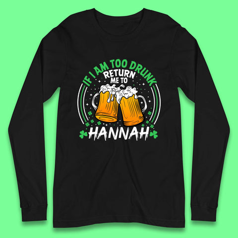 Personalised Beer Drinking St. Patrick's Day Long Sleeve T-Shirt