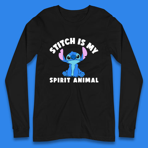 Stitch Is My Spirit Animal Disney Spirit Lilo & Stitch Cartoon Character Ohana Stitch Lover Long Sleeve T Shirt