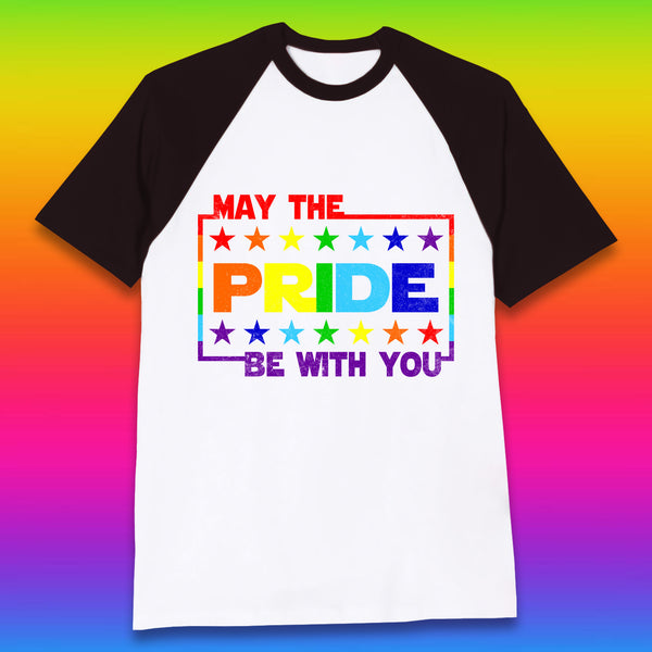 May The Pride Be With You LGBTQ Pride Month Rainbow Star Wars LGBT Pride Baseball T Shirt
