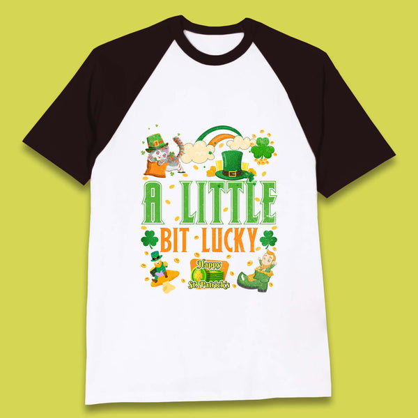 A Little Bit Lucky St. Patrick's Baseball T-Shirt