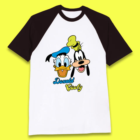 Disney Cartoon Characters Donald Duck And Pluto Goofy Face Disney World Trip Disney Vacation Baseball T Shirt