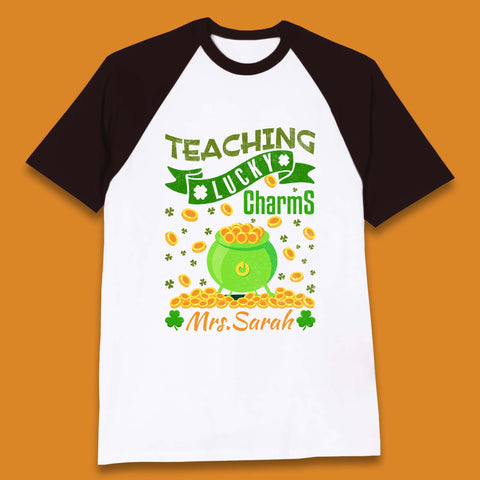 Personalised Teaching Lucky Charm Baseball T-Shirt